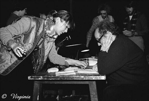 Judy Winter und Boleslaw Barlog bei den Proben zu "Mutter Courage"; Copyright VirginiaShue